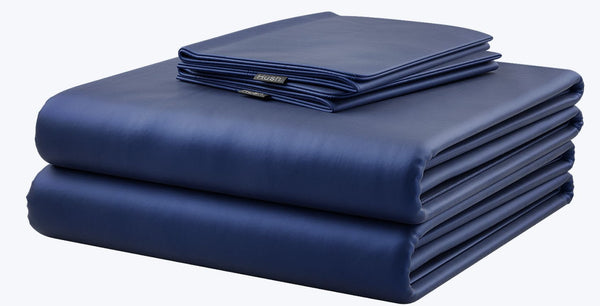 Iced Sheet and Pillowcase Set Navy