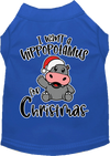 Christmas Pet Dog & Cat Shirt Screen Printed, "I Want A Hippopotamus For Christmas"