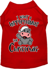 Christmas Pet Dog & Cat Shirt Screen Printed, "I Want A Hippopotamus For Christmas"