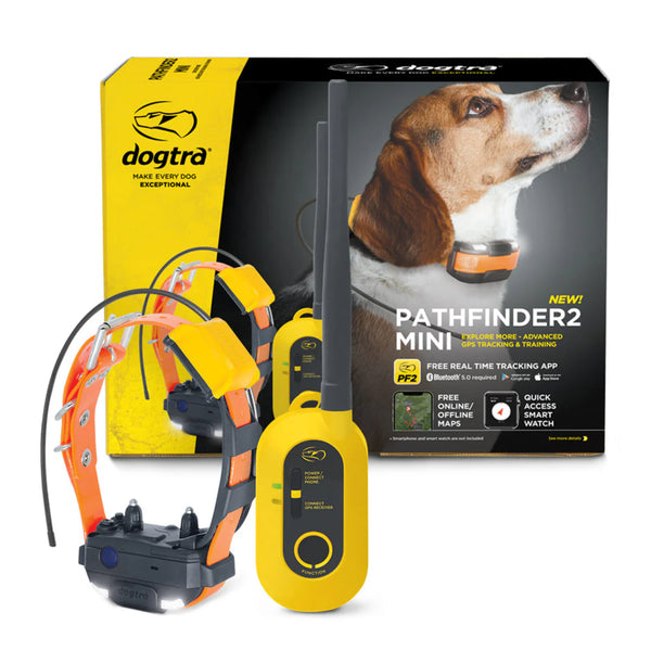 Dogtra PATHFINDER2 MINI GPS Dog Tracking & Training Collar | 4-Mile Range | Up to 21 Dogs