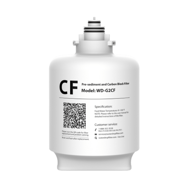WD-G2CF Filter for Waterdrop G2P600 & G2 Series Reverse Osmosis System