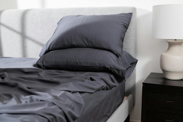 Iced Sheet and Pillowcase Set Charcoal