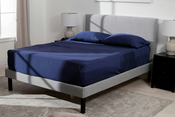 Iced Sheet and Pillowcase Set Navy