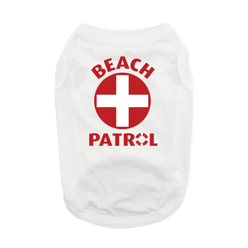 Beach Patrol Dog Shirt - White