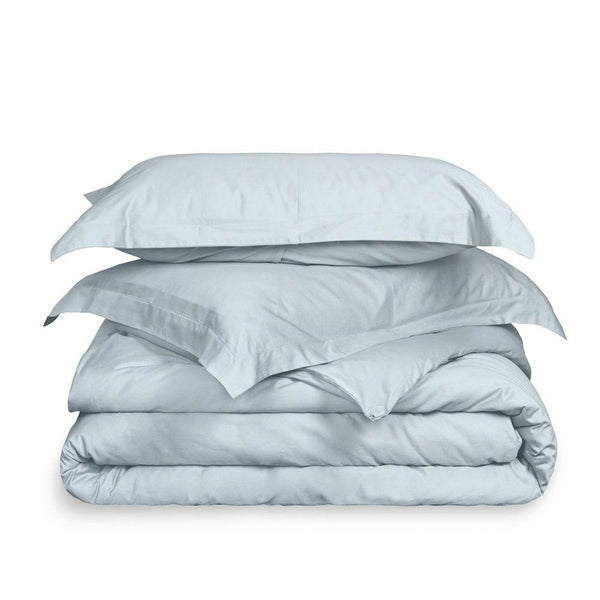 Cotton Duvet Cover Set - Light Blue