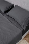 Charcoal Hush Cotton Sheet and Pillowcase Set