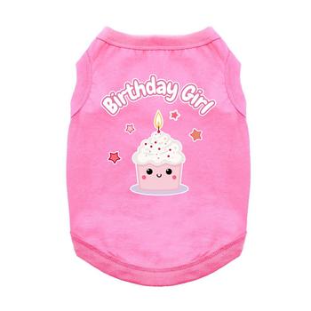 Birthday Girl Dog Shirt - Pink