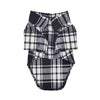 Flannel Dog Shirt - Black and White Plaid