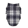Flannel Dog Shirt - Black and White Plaid