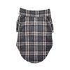 Flannel Dog Shirt - Dark Gray and Pink Plaid
