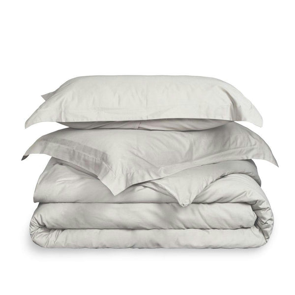 Cotton Duvet Cover Set - Light Grey