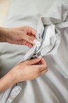 Cotton Duvet Cover Set - Light Grey