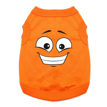 Happy Face Dog Shirt - Sunset Orange