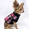 Highline Fleece Dog Coat - Pink and Black Plaid