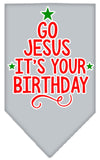 Christmas Pet and Dog Bandana Screen Printed, "Go Jesus, It's Your Birthday"