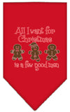 Christmas Pet and Dog Bandana Screen Printed, "All I Want For Christmas Is A Few Good Men"