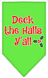 Christmas Pet and Dog Bandana Screen Printed, "Deck The Halls Y'all"