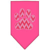 Christmas Pet and Dog Bandana Rhinestone, "Candy Cane Chevron Paw"