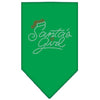 Christmas Pet and Dog Bandana Rhinestone, "Santa's Girl"