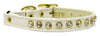 Cat Safety With Band Collar, "One Row Clear Crystal"
