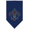Christmas Pet and Dog Bandana Rhinestone, "Christmas Fleur De Lis"
