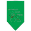 Christmas Pet and Dog Bandana Rhinestone, "Snowman's Best Friend"