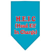Christmas Pet and Dog Bandana Screen Printed, "Head Elf In Charge"