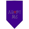 Pet and Dog Bandana Rhinestone, "Adopt Me"