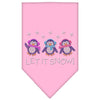 Christmas Pet and Dog Bandana Rhinestone, "Let It Snow Penguins"