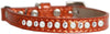 Cat Safety Ice Cream Collar, "One Row Pearl & Clear Crystal"