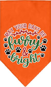 Christmas Pet and Dog Bandana Screen Printed, "Furry & Bright"