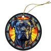 Dog Breed Christmas Ornament Stained Glass Style, "Cane Corso"