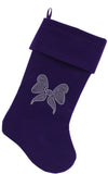 Christmas Stocking Rhinestone, "Clear Bow"