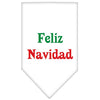 Christmas Pet and Dog Bandana Screen Printed, "Feliz Navidad"