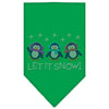 Christmas Pet and Dog Bandana Rhinestone, "Let It Snow Penguins"