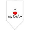 Pet and Dog Bandana Screen Printed, "I Love My Daddy"