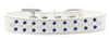 Dog, Puppy & Pet Fashion Collar, "Pearl and Blue Crystal Rimsets Sprinkles"