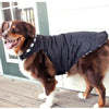 Reversible Fleece Lined Puffer Dog Coat - Black and White Plaid