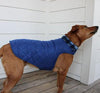Reversible Fleece Lined Puffer Dog Coat - Blue Plaid