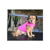 Reversible Fleece Lined Puffer Dog Coat - Pink Plaid