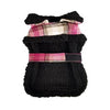 Sherpa-Lined Dog Harness Coat - Hot Pink & Tan Plaid