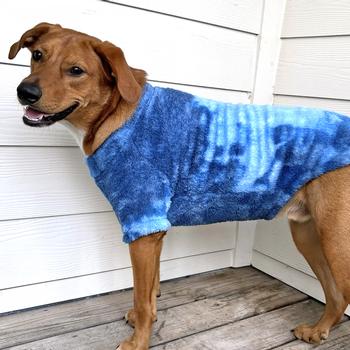 Soft Plush Pullover - Tie-Dye Blue