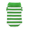 Striped Dog Polo - Greenery and White