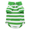 Striped Dog Polo - Greenery and White