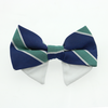 Universal Dog Bow Tie - Navy Blue and Green Stripe