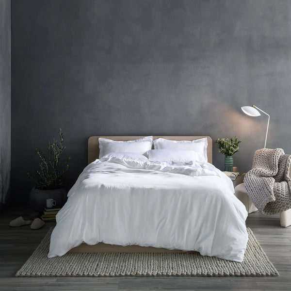 Bamboo Duvet Cover Set - White